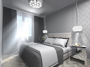 Black & white glamour - Sypialnia, styl glamour - zdjęcie od DWP design