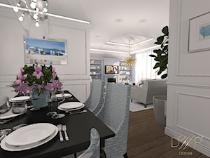 Apartament 140 m2 - Jadalnia, styl glamour - zdjęcie od DWP design