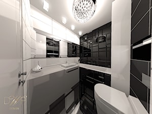 Black & white glamour - Łazienka, styl glamour - zdjęcie od DWP design