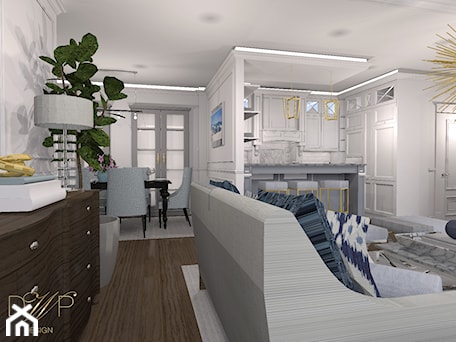 Aranżacje wnętrz - Salon: Apartament 140 m2 - Salon, styl glamour - DWP design. Przeglądaj, dodawaj i zapisuj najlepsze zdjęcia, pomysły i inspiracje designerskie. W bazie mamy już prawie milion fotografii!