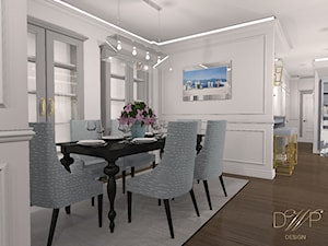 Apartament 140 m2 - Jadalnia, styl glamour - zdjęcie od DWP design