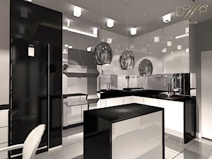 Black & white glamour - Kuchnia, styl glamour - zdjęcie od DWP design