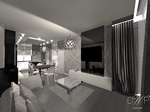 Black & white glamour - Salon, styl glamour - zdjęcie od DWP design
