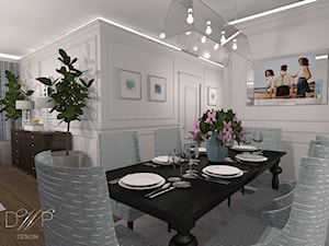 Apartament 140 m2 - Jadalnia, styl glamour - zdjęcie od DWP design