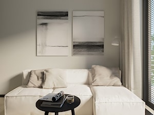 Jasny, minimalistyczny salon - zdjęcie od funkcjaformy