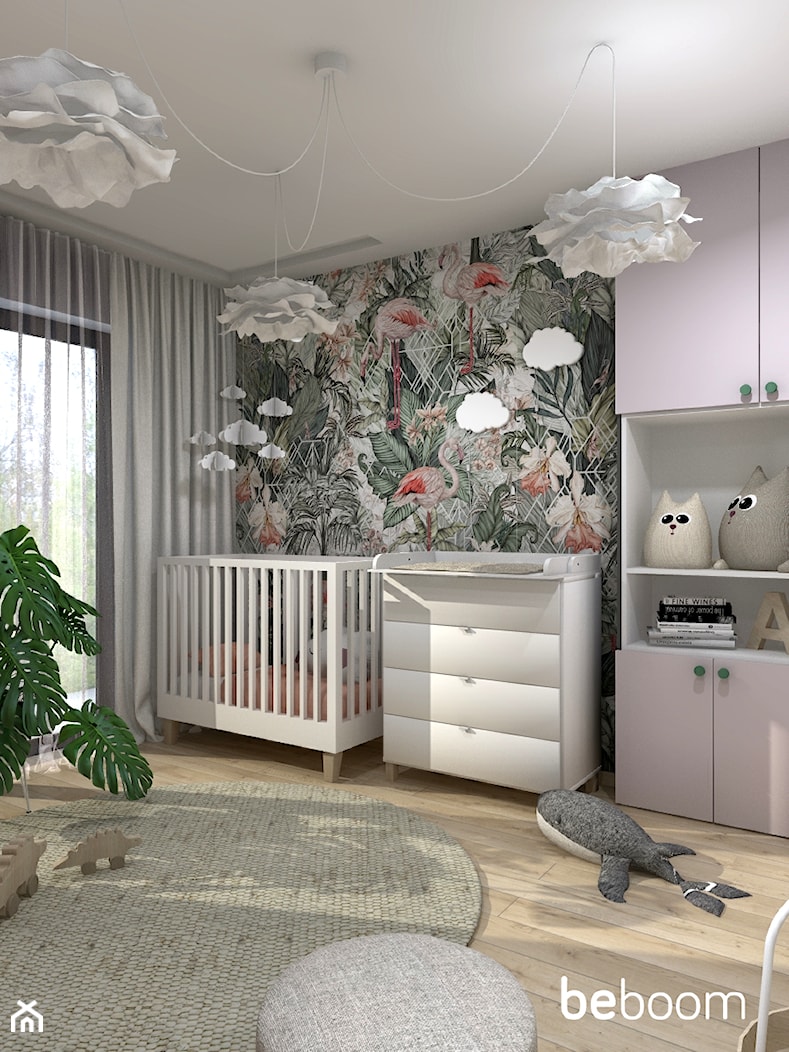 Pokój dla noworodka - Pokój dziecka, styl skandynawski - zdjęcie od Beboom projekt pokoju dziecięcego on line - Homebook