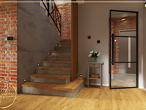 Soft Loft - projekt domu 138 m2 - Hol / przedpokój, styl industrialny - zdjęcie od Klimat Wnętrza Agnieszka Jamroż