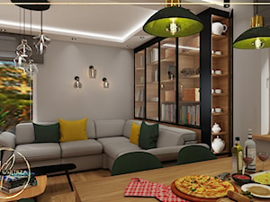 Soft Loft - projekt domu 138 m2 - Salon, styl industrialny - zdjęcie od Klimat Wnętrza Agnieszka Jamroż