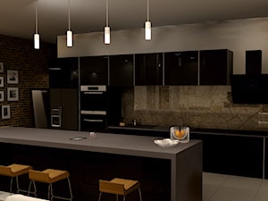 Projekt loftu w Łodzi - kuchnia - zdjęcie od Artenova Design - pracownia projektowania wnętrz