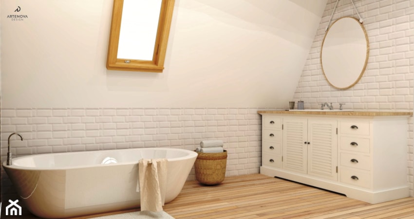 łazienka rustykalna / vintage - zdjęcie od Artenova Design - pracownia projektowania wnętrz - Homebook