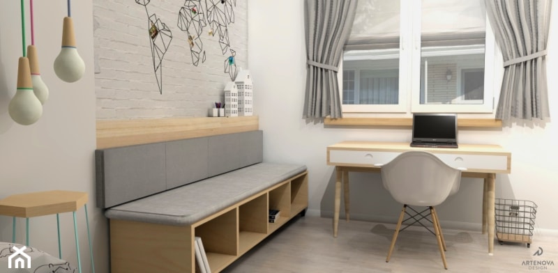 Dom w skandynawskim klimacie - Pokój dziecka, styl skandynawski - zdjęcie od Artenova Design - pracownia projektowania wnętrz