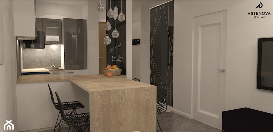 Projekt mieszkania na Warszawskiej Ochocie / kuchnia - zdjęcie od Artenova Design - pracownia projektowania wnętrz