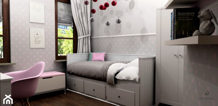 Pokój dla dziewczynki - zdjęcie od Artenova Design - pracownia projektowania wnętrz