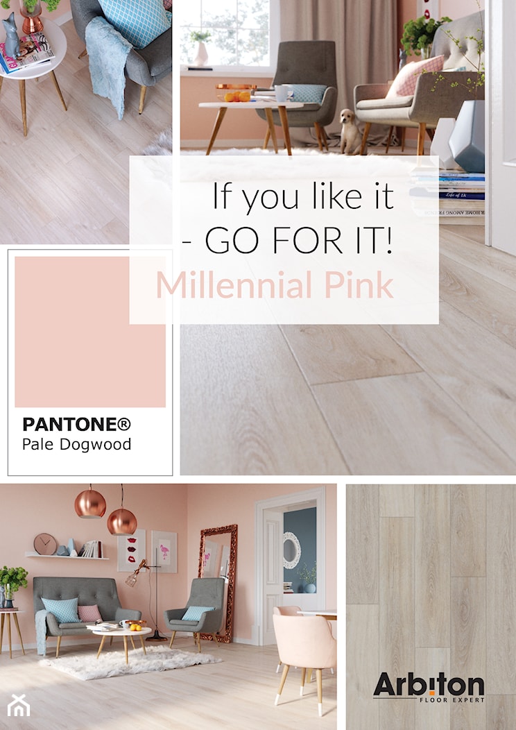 Millennial Pink z podłogą winylową Arbiton - zdjęcie od ARBITON FloorExpert - Homebook