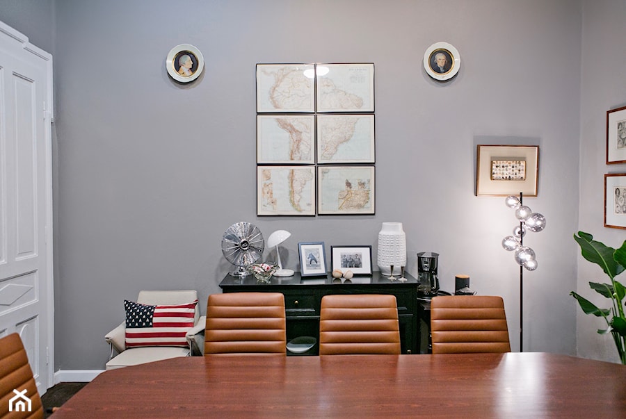 Pokój konferencyjny w kolorze szarym - zdjęcie od Aranż Studio - Projektowanie wnętrz, Sztuka i design