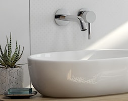 Doskonałe połączenie umywalki nablatowej z minimalistyczną podtynkowa baterią umywalkową - zdjęcie od Oltens Polska - Homebook
