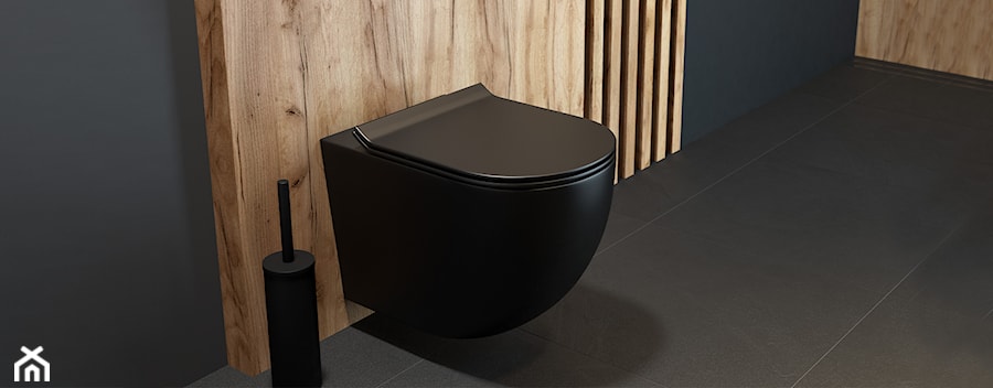 Nowoczesna łazienka z czarną ceramiką - zdjęcie od Oltens Polska