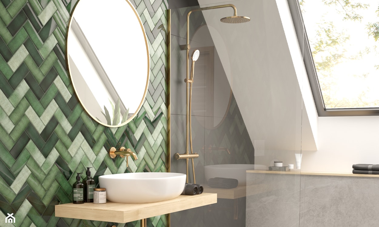 Zestaw prysznicowy w szlachetnym kolorze złota - zdjęcie od Oltens Polska - Homebook