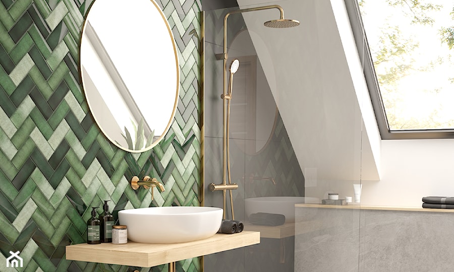 Zestaw prysznicowy w szlachetnym kolorze złota - zdjęcie od Oltens Polska