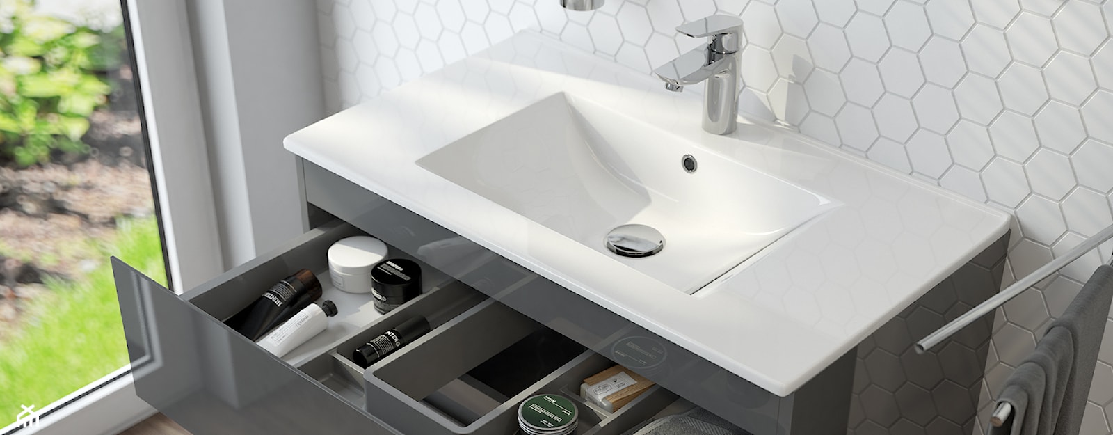 Szafka Vernal dla lepszego komfortu użytkowania łazienki - zdjęcie od Oltens Polska - Homebook
