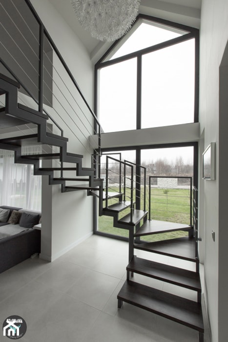 Dom pod Krakowem - nowa stylizacja - Schody, styl minimalistyczny - zdjęcie od STABRAWA.PL architektura wnętrz