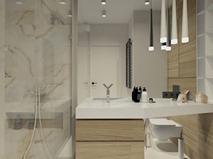 Elegancka łazienka - Mała na poddaszu bez okna łazienka, styl nowoczesny - zdjęcie od STABRAWA.PL architektura wnętrz