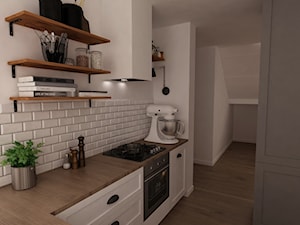 Dom w Bochni - projekt strefy dziennej - Kuchnia, styl vintage - zdjęcie od STABRAWA.PL architektura wnętrz