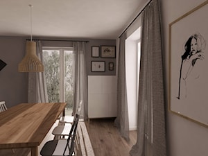 Dom w Bochni - projekt strefy dziennej - Jadalnia, styl skandynawski - zdjęcie od STABRAWA.PL architektura wnętrz