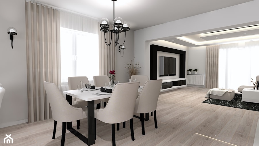 Elegancki salon - Salon, styl nowoczesny - zdjęcie od mk.interiorarchitect