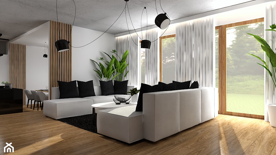 Dom jednorodzinny - Salon, styl nowoczesny - zdjęcie od mk.interiorarchitect