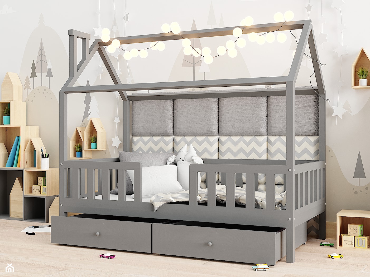Łóżeczko do pokoju dziecięcego w kształcie domku. - zdjęcie od sleephome.pl - Homebook
