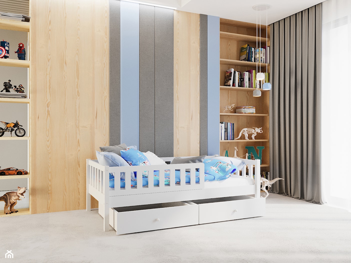Łóżka klasyczne dla dzieci z drewna - Pokój dziecka, styl skandynawski - zdjęcie od sleephome.pl - Homebook