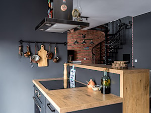 Kawalerka w loftowym stylu - Kuchnia, styl industrialny - zdjęcie od Gotowe Mieszkanie