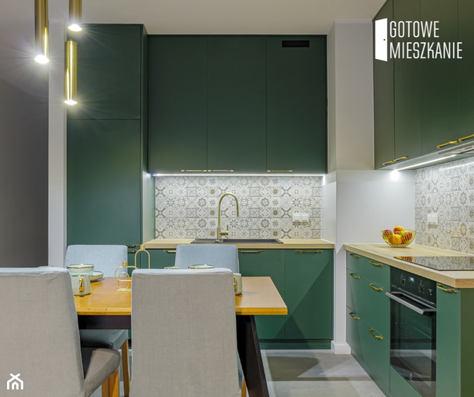 Kuchnia na zielono - Kuchnia, styl nowoczesny - zdjęcie od Gotowe Mieszkanie - Homebook