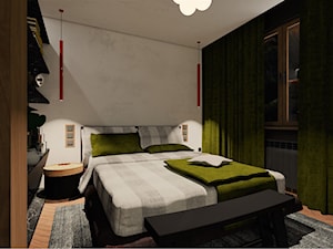 Sypialnia za suwanymi, szklanymi drzwiami - zdjęcie od Kolory i Tekstury