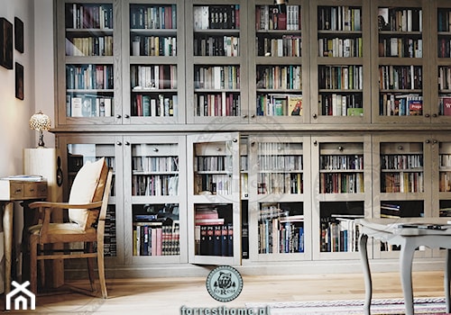 Biblioteczka z drewna w stylu prowansalskim - zdjęcie od Forrest Home Architecture & Art