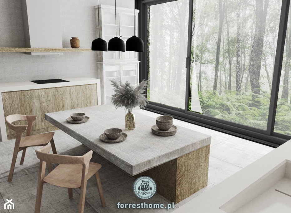 Minimalistyczna kuchnia - zdjęcie od Forrest Home Architecture & Art - Homebook