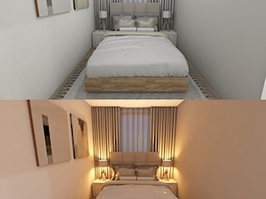 Mała sypialnia - zdjęcie od Mikab Studio. Projektowanie Wnętrz. Magdalena Mizia