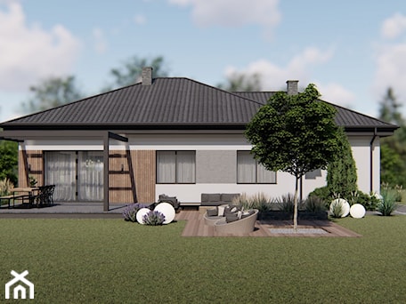 Aranżacje wnętrz - Ogród: Dom Nefryt - HouseCollection.pl - Gotowe projekty domów. Przeglądaj, dodawaj i zapisuj najlepsze zdjęcia, pomysły i inspiracje designerskie. W bazie mamy już prawie milion fotografii!