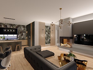 Dom Avila - Salon, styl nowoczesny - zdjęcie od HouseCollection.pl - Gotowe projekty domów