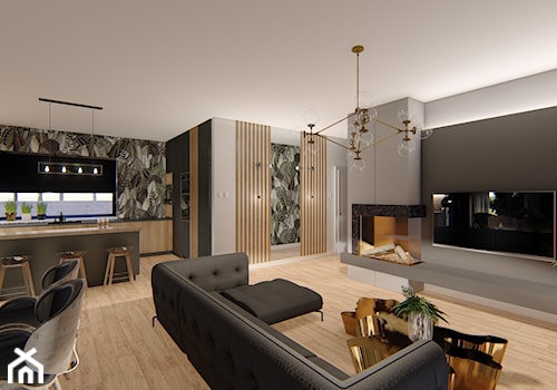 Dom Avila - Salon, styl nowoczesny - zdjęcie od HouseCollection.pl - Gotowe projekty domów