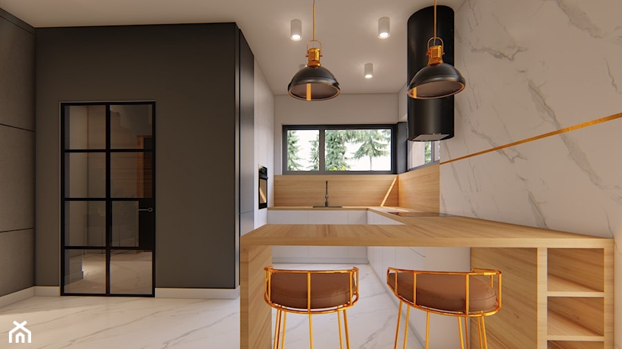 Dom Charlotte - Kuchnia, styl nowoczesny - zdjęcie od HouseCollection.pl - Gotowe projekty domów