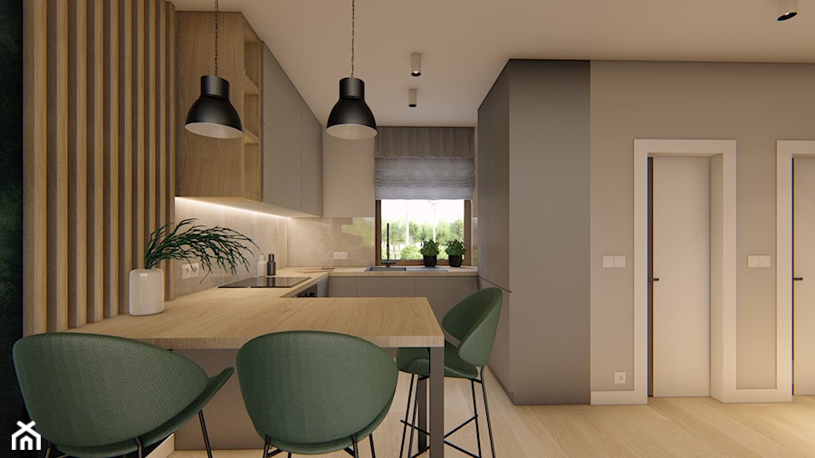 Dom Małomiasteczkowy 1 - Kuchnia, styl nowoczesny - zdjęcie od HouseCollection.pl - Gotowe projekty domów