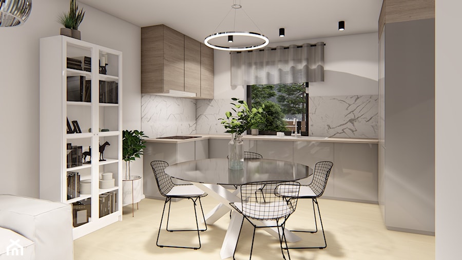 Dom Małomiasteczkowy 2 - Kuchnia, styl nowoczesny - zdjęcie od HouseCollection.pl - Gotowe projekty domów
