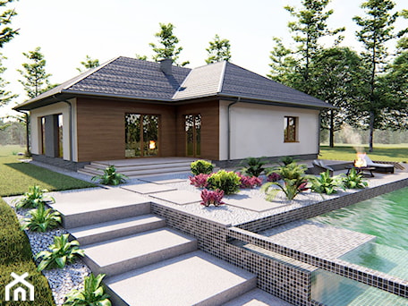 Aranżacje wnętrz - Ogród: Dom Ametyst 3 - HouseCollection.pl - Gotowe projekty domów. Przeglądaj, dodawaj i zapisuj najlepsze zdjęcia, pomysły i inspiracje designerskie. W bazie mamy już prawie milion fotografii!