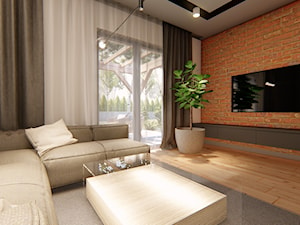 Dom Combe 2 - Salon, styl nowoczesny - zdjęcie od HouseCollection.pl - Gotowe projekty domów