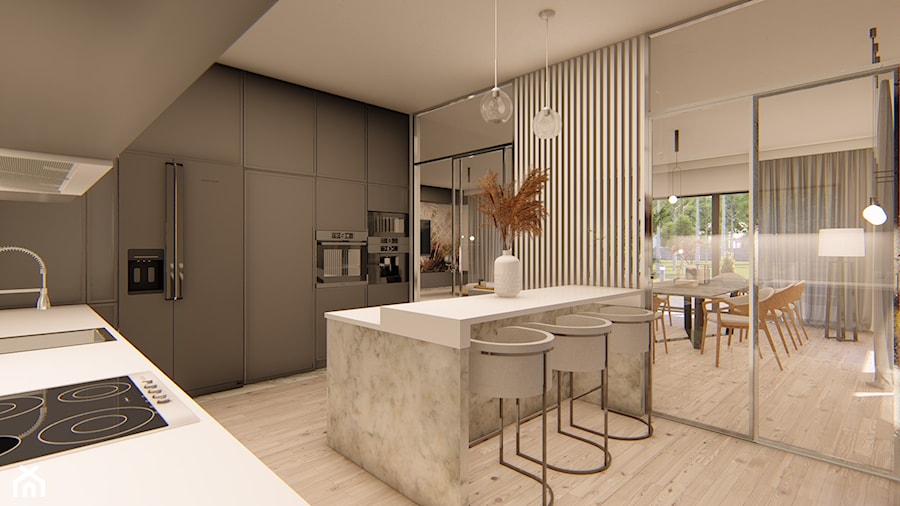 Dom Luizjana - Kuchnia, styl nowoczesny - zdjęcie od HouseCollection.pl - Gotowe projekty domów