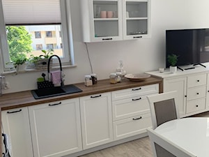 Salon z Aneksem Kuchennym - Styl Skandynawski - Kuchnia, styl skandynawski - zdjęcie od GRAF Design