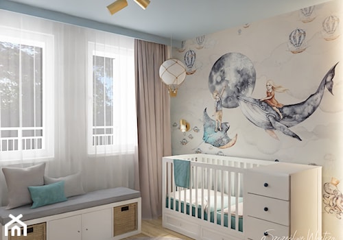 Sypialnia z akcentami granatu - Pokój dziecka, styl nowoczesny - zdjęcie od Szczęśliwe Wnętrza Studio Projektowe
