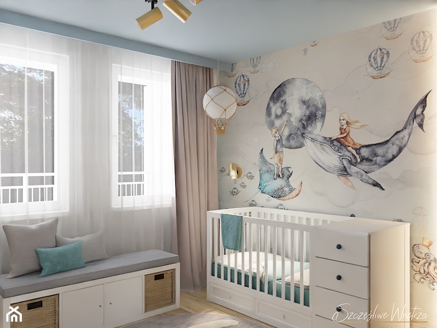 Sypialnia z akcentami granatu - Pokój dziecka, styl nowoczesny - zdjęcie od Szczęśliwe Wnętrza Studio Projektowe